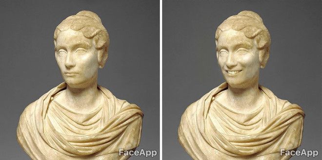 Парень ходит по музеям и смешит старинные портреты с помощью FaceApp