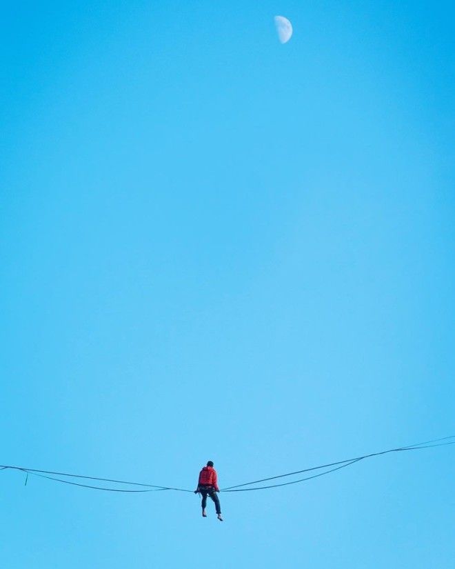 Безумные трюки которые заставят ваше сердце сжаться от ужаса адреналин адреналиновый спорт над пропастью по канату спорт хайлайнинг экстремалы экстремальное хобби