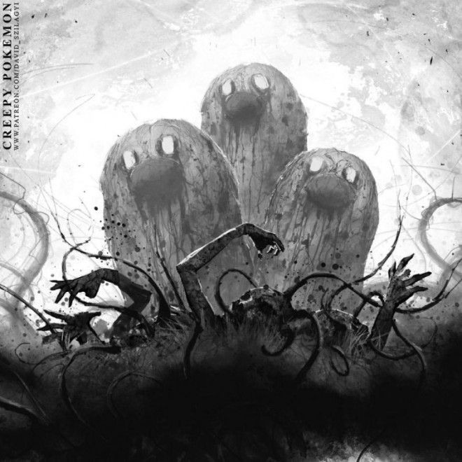 Художник превращает покемонов в ужасных монстров и они реально жуткие